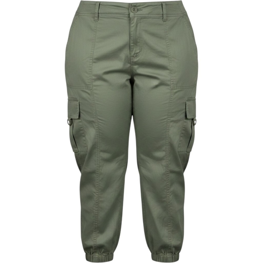 Talbots Cargo Pants Green Signature Cropped Utility Jogger Women 20W